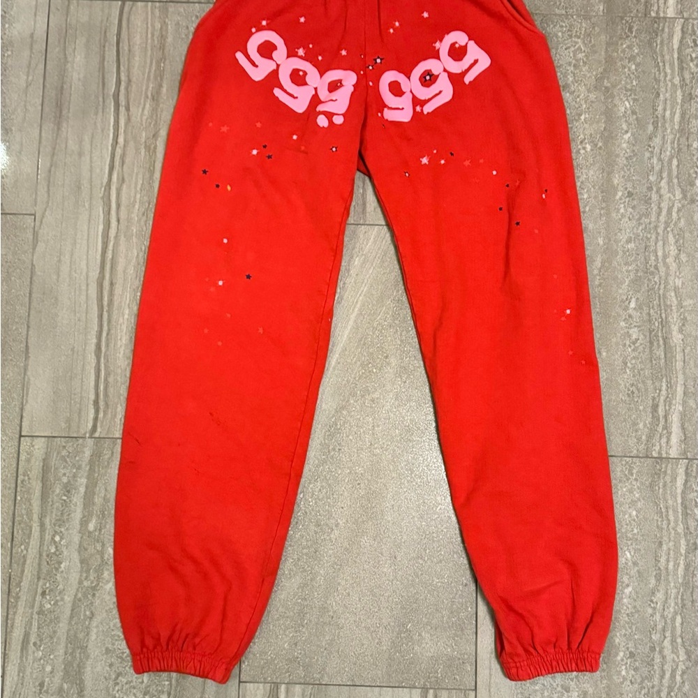Sp5der Angel Number 555 Sweatpants Red – Size S – OG Run